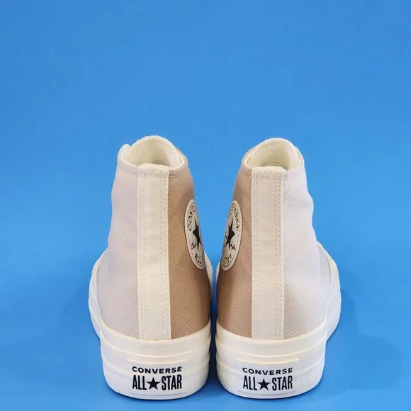 Converse CTAS Hi Lift Tri-Panel Hemp & Desert Sand Platform Sneakers A01581C NWT - Picture 5 of 6